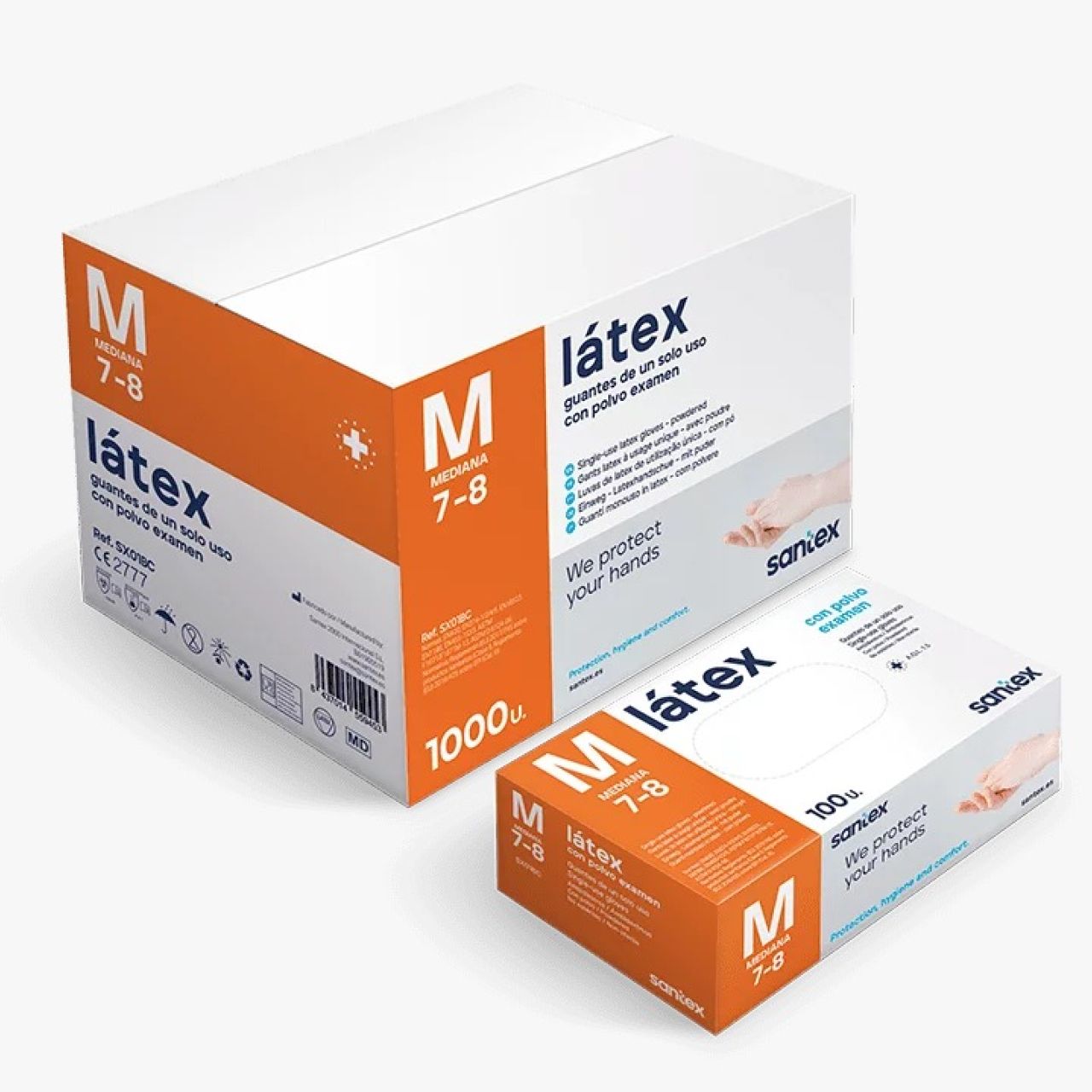 Guante Látex c/polvo (Caja 100) SX01